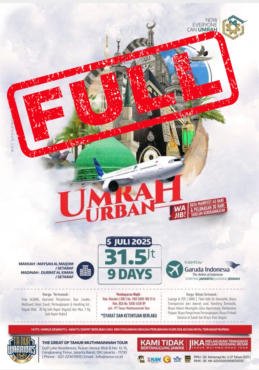 Paket Umroh 9 hari (GARUDA) – 5 Juli 2025
