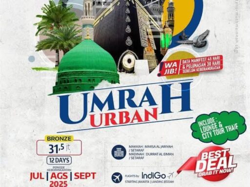 Umroh IndiGO 12 hari Juli, Agustus, September 2025