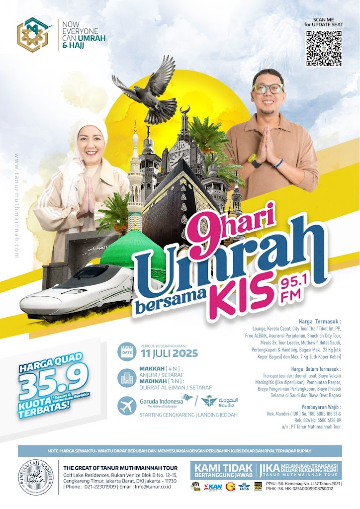 Umroh Reguler 09 Hari bersama KIS FM - 11 Juli 2025